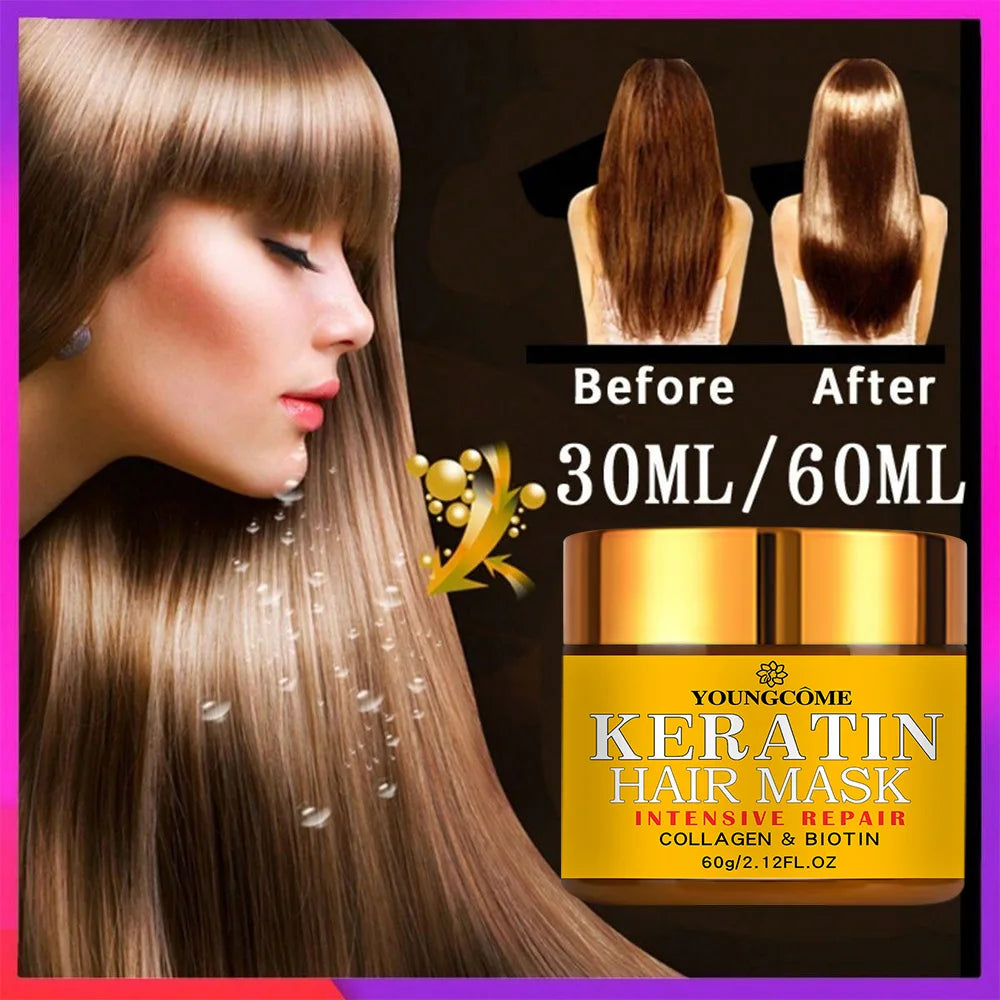 Hair Repair Mask with Biotin, Collagen & Keratin – Deep Nourishing Treatment for Dry & Damaged Hair