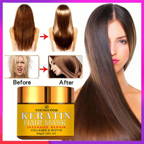 Hair Repair Mask with Biotin, Collagen & Keratin – Deep Nourishing Treatment for Dry & Damaged Hair