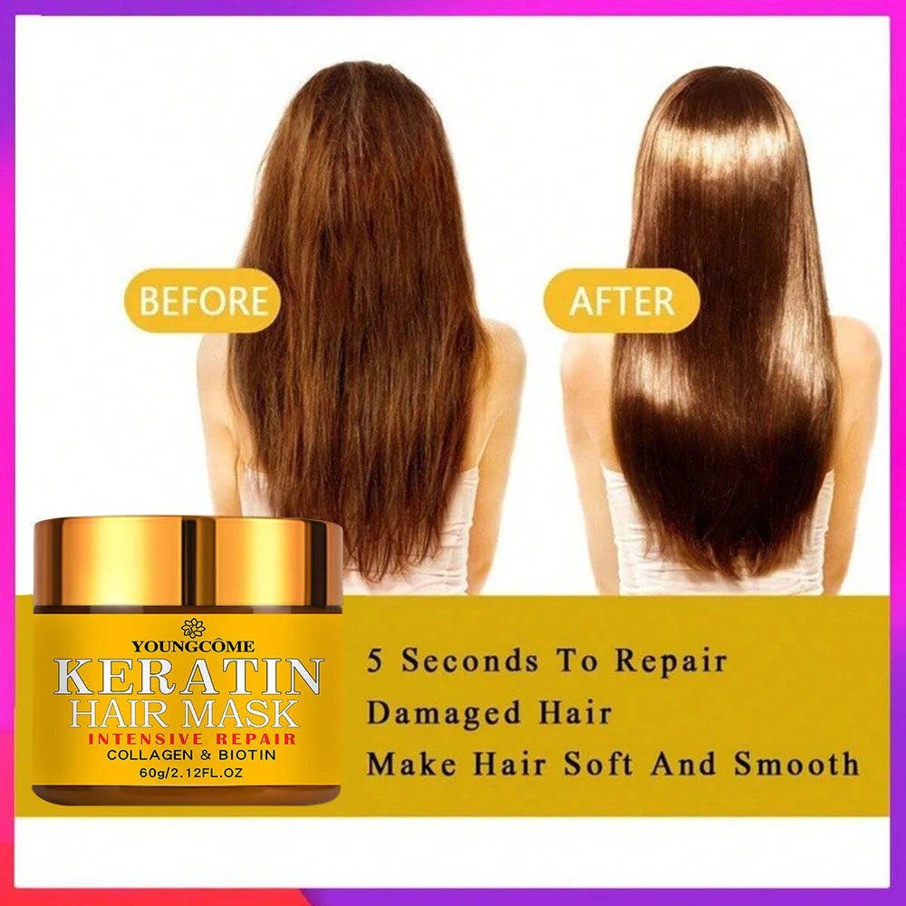 Hair Repair Mask with Biotin, Collagen & Keratin – Deep Nourishing Treatment for Dry & Damaged Hair